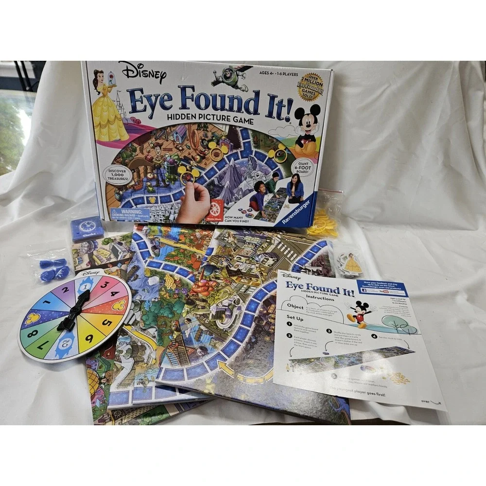 Disney Eye Found It Hidden Picture Board Game for Boys and Girls‎ Ages 4+